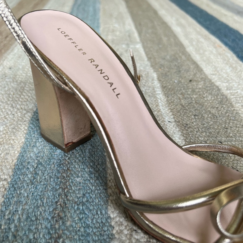 Loeffler Randall Maeve Bow Ankle Strap Block Heel Sandals - Picture 10 of 11